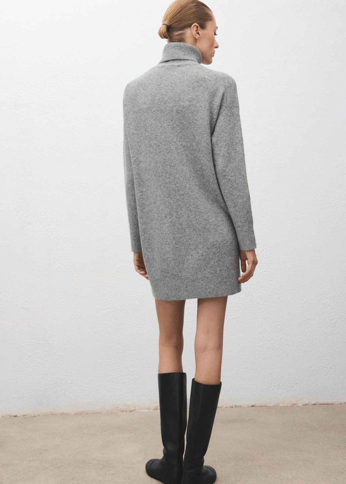 Knitted turtleneck dress