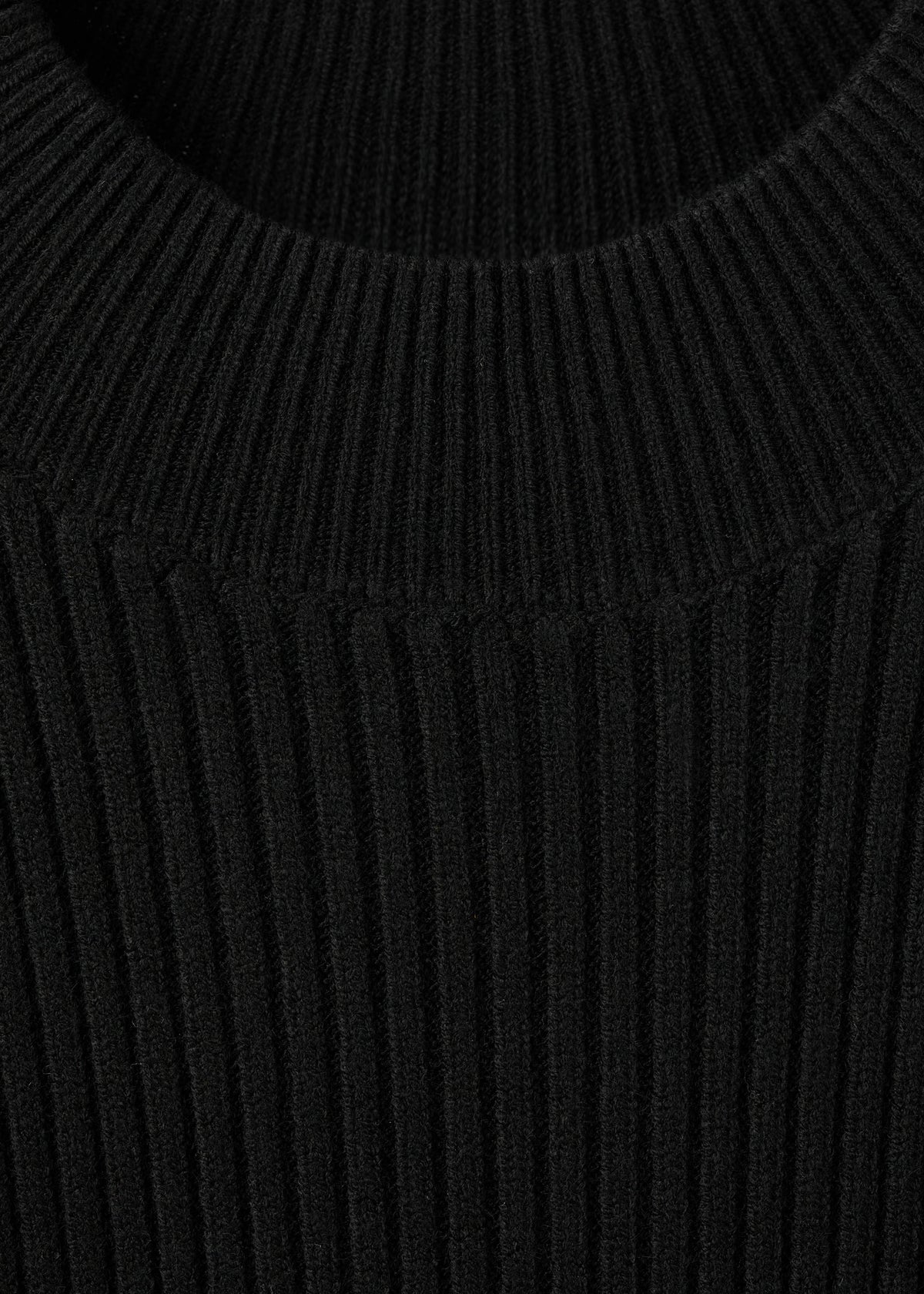 Ribbed knitted A-line dress