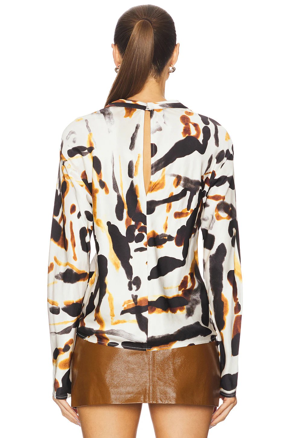 A.L.C. Georgia Top in Black & Camel - Image 3