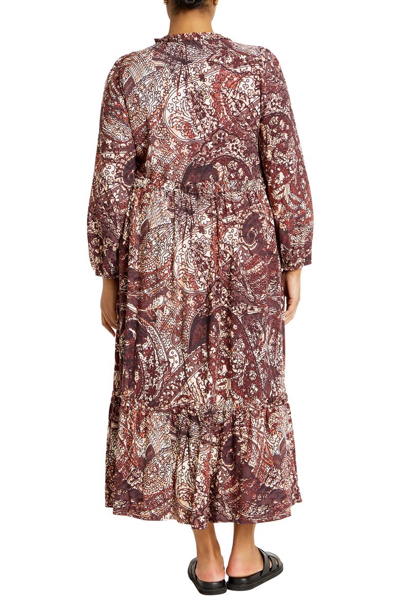 Arya Print Long Sleeve Maxi Dress