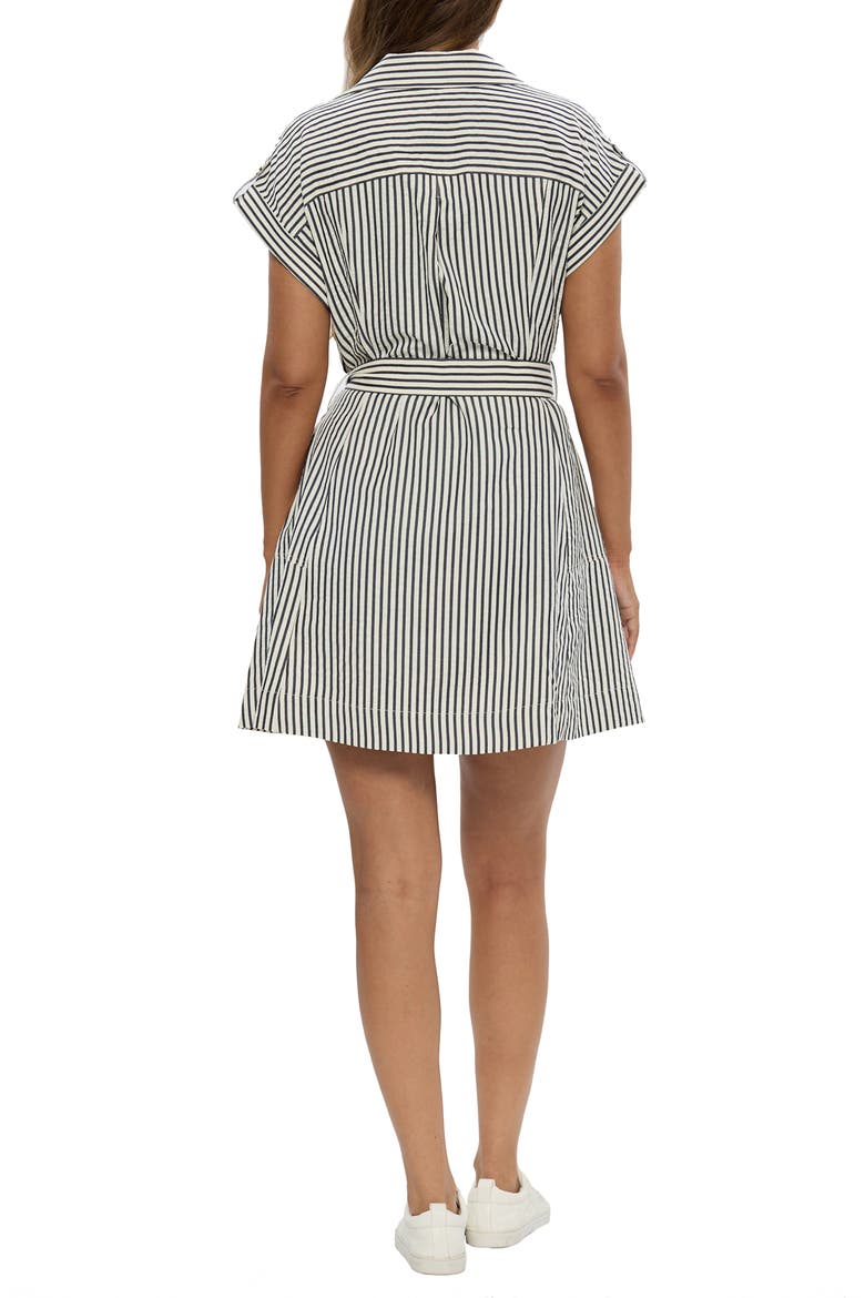 Portia Stripe Mini Shirtdress