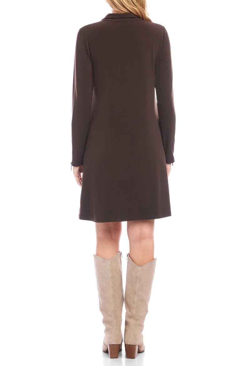 Half Zip Long Sleeve Travel Jersey Dress