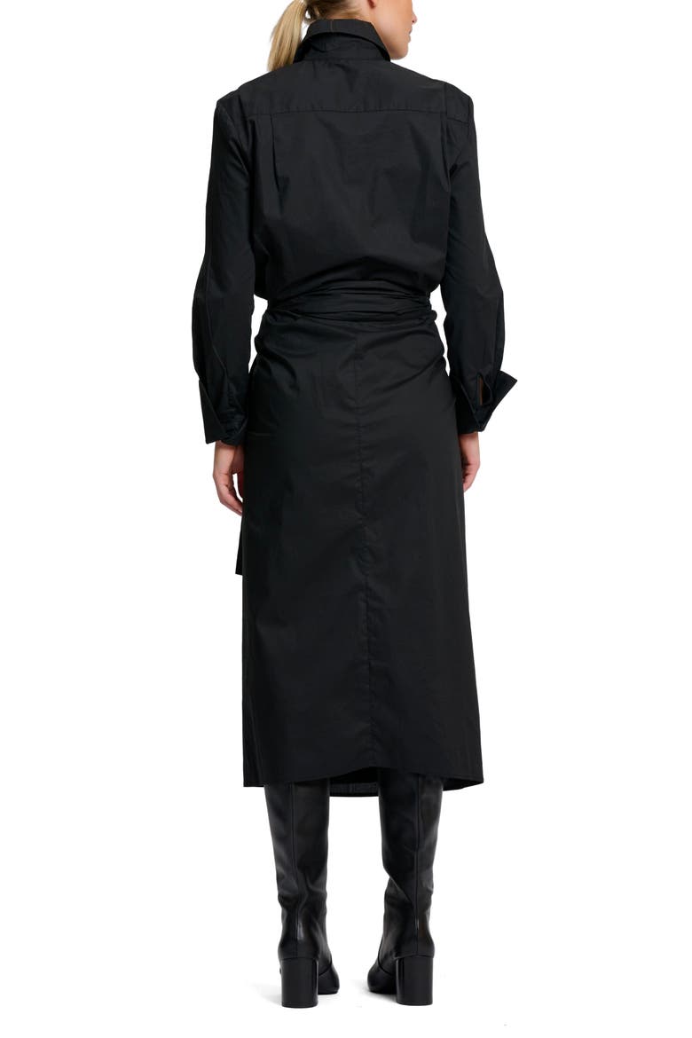 Talita Wrap Tie Waist Midi Shirt Dress