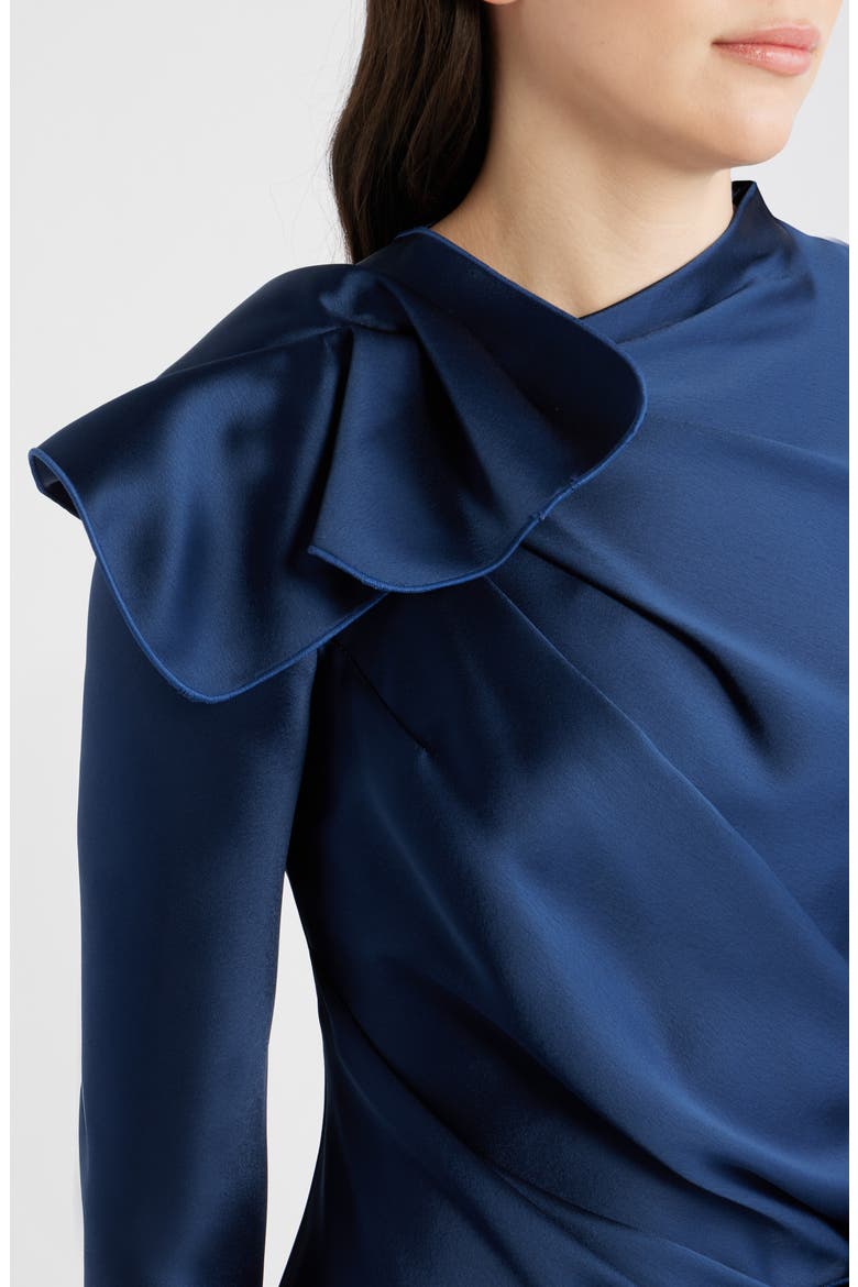 Ramwark Long Sleeve Satin Gown