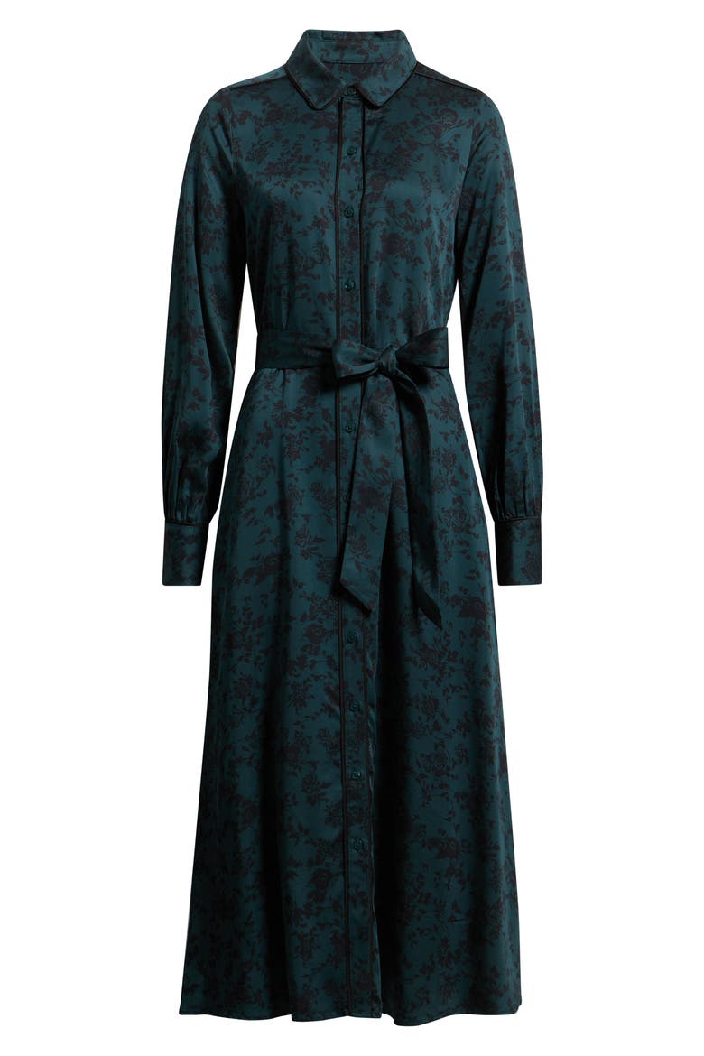 Long Sleeve Belted Midi Shirtdress