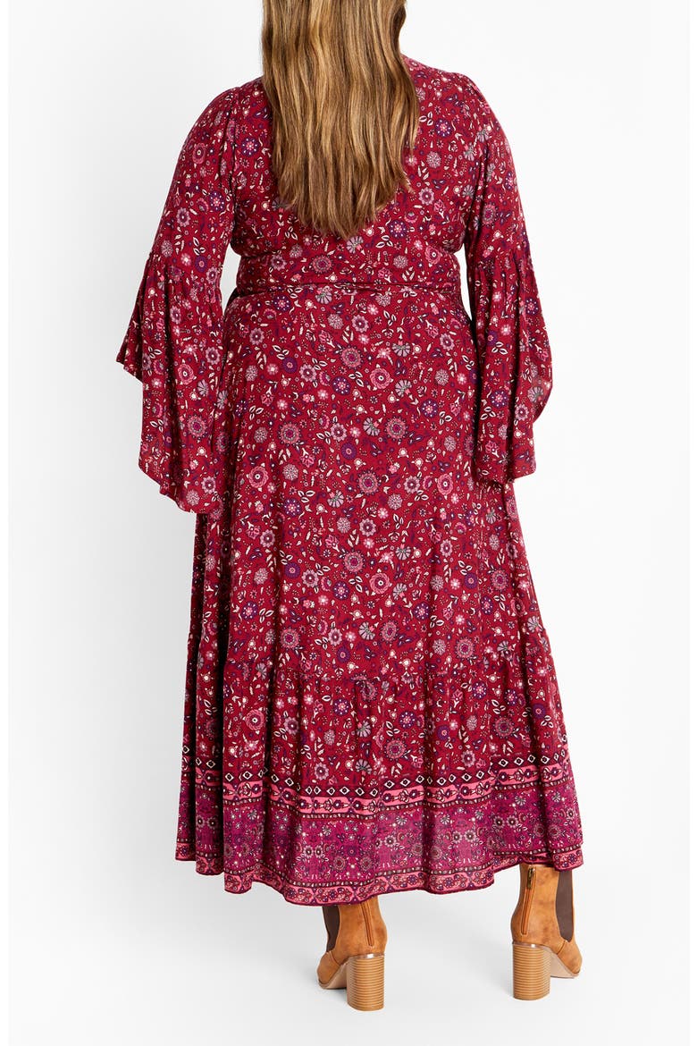 Adhara Mixed Print Long Sleeve Maxi Dress