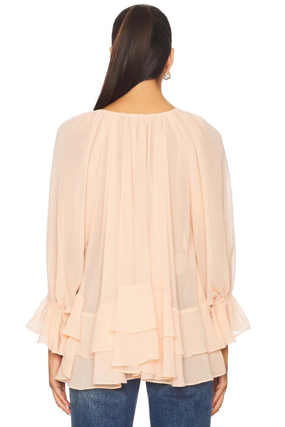 Tularosa Lenora Blouse in Peach - Image 3