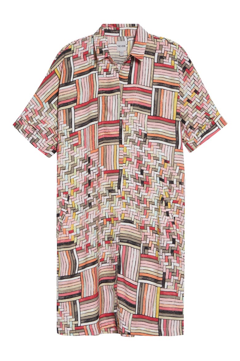 Devon Colorweave Cotton Blend Shift Shirtdress