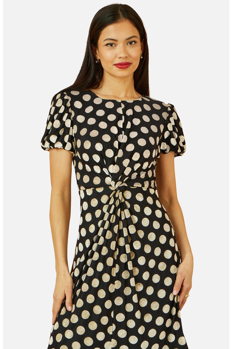 Velvet Twist Waist Midi Dress