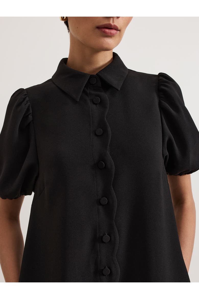 Candice Scallop Detail Shirt Dress