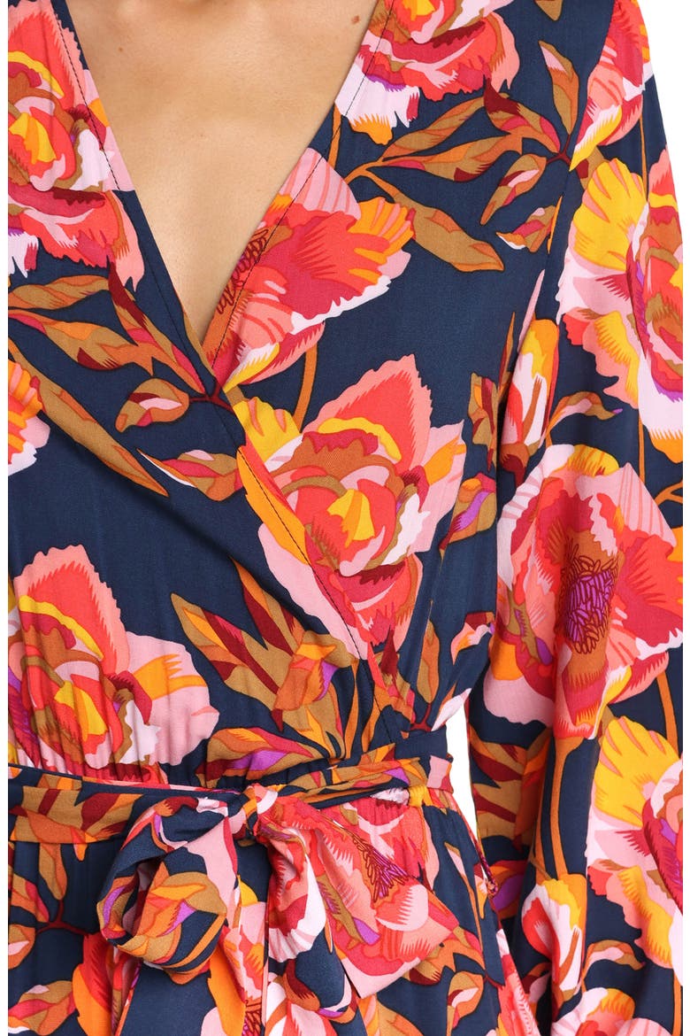 Balsa Long Sleeve Floral Midi Dress