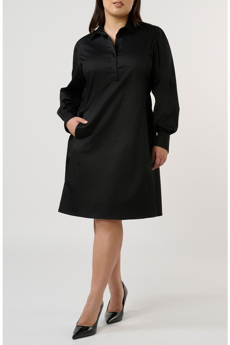 Asher Long Sleeve Cotton Shirtdress