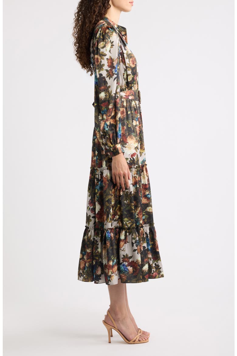 The Lilou Floral Print Long Sleeve Maxi Dress