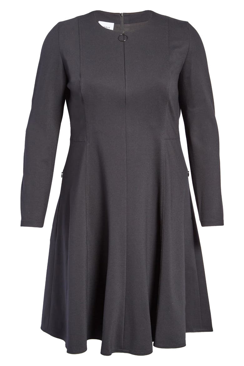 Elements Long Sleeve Jersey Fit & Flare Dress