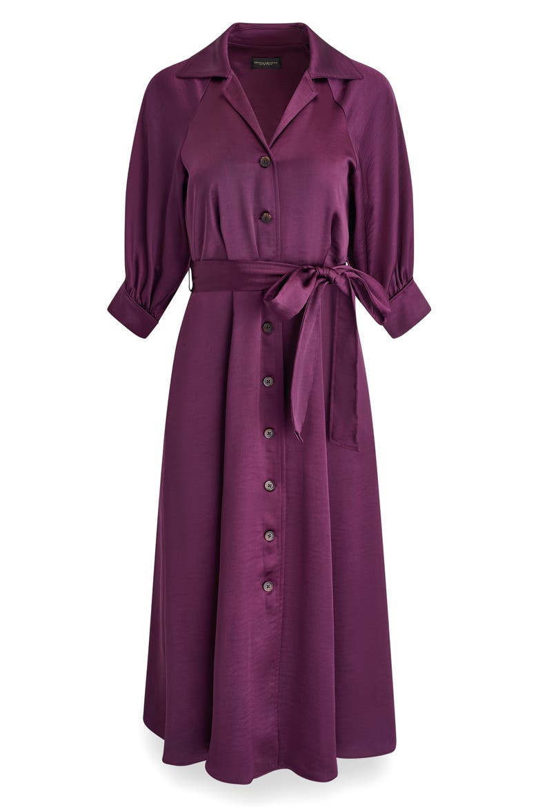 Satin Midi Shirtdress