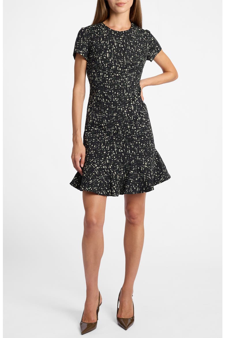 Moira A-Line Sheath Dress in Stretch Jacquard