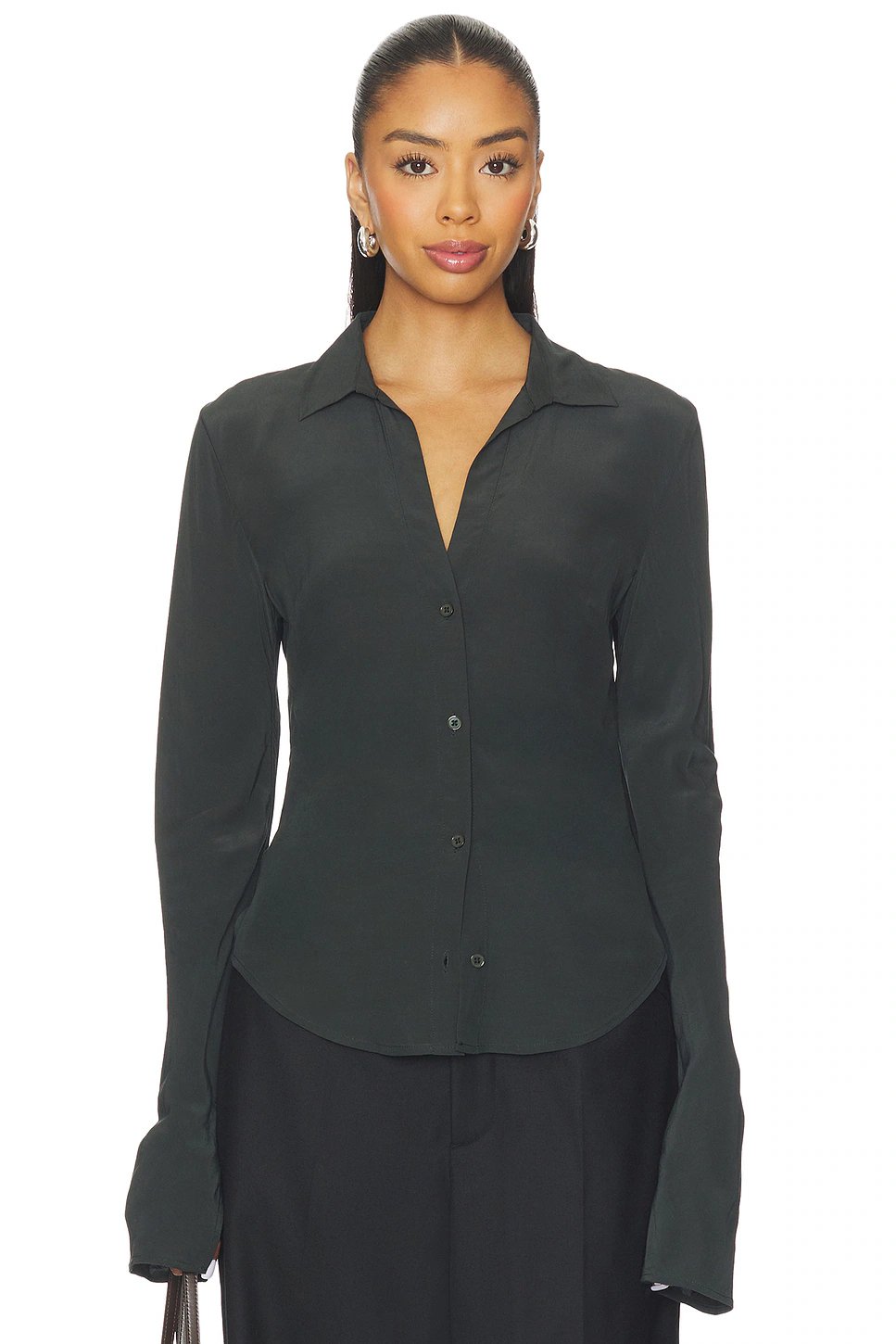 EAVES Saeunn Blouse in Caviar - Image 1