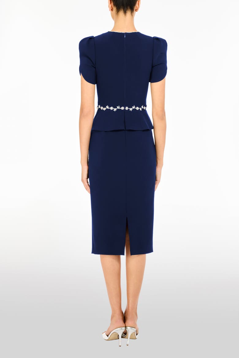 Jules Floral-Embellished Midi Dress