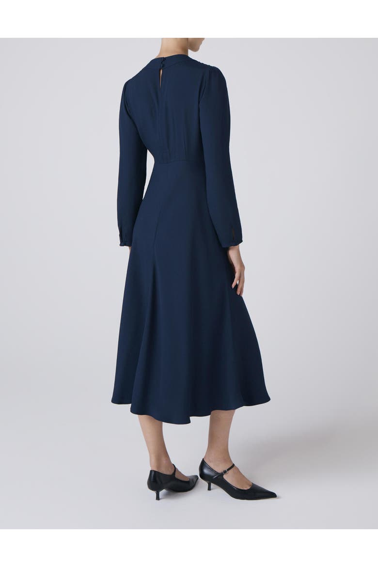 Cora Crepe Tie Front Midi Dress
