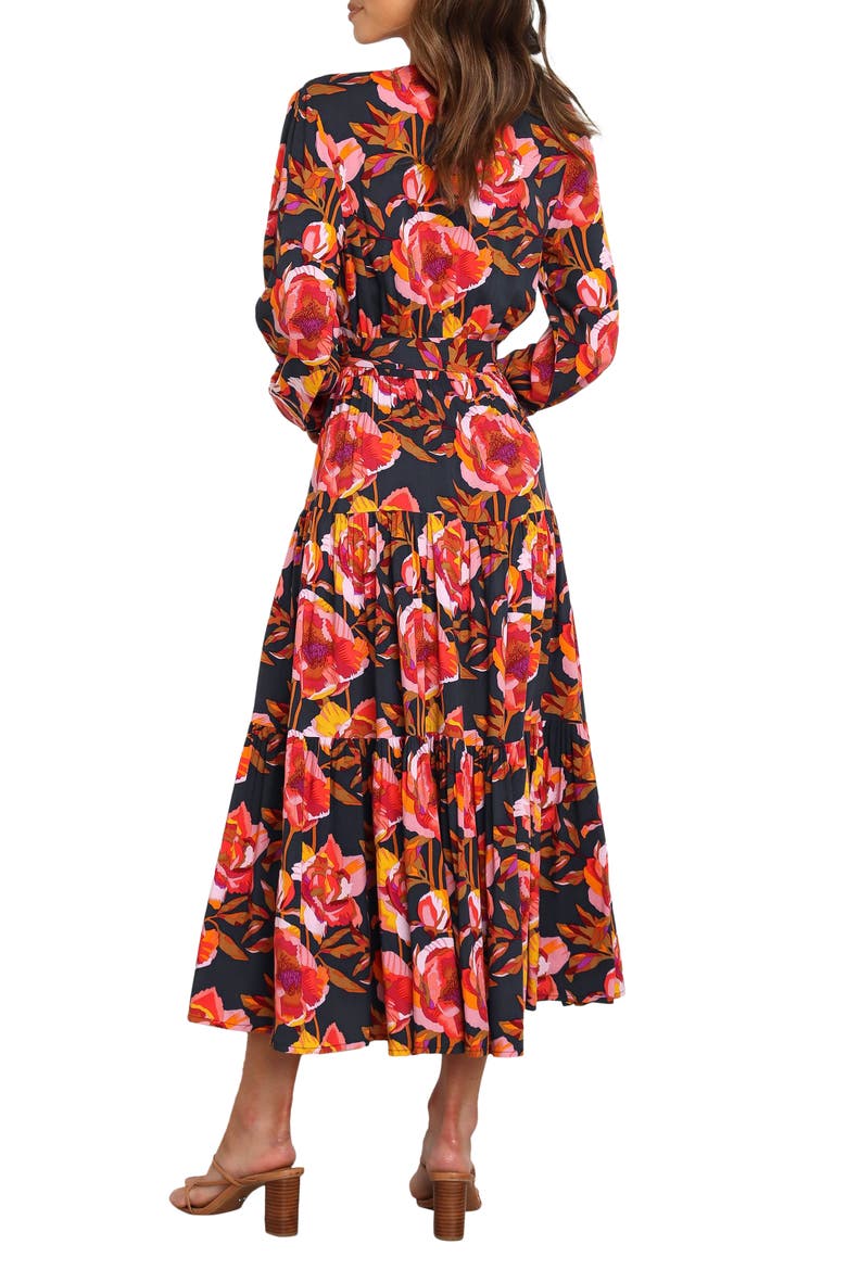 Balsa Long Sleeve Floral Midi Dress