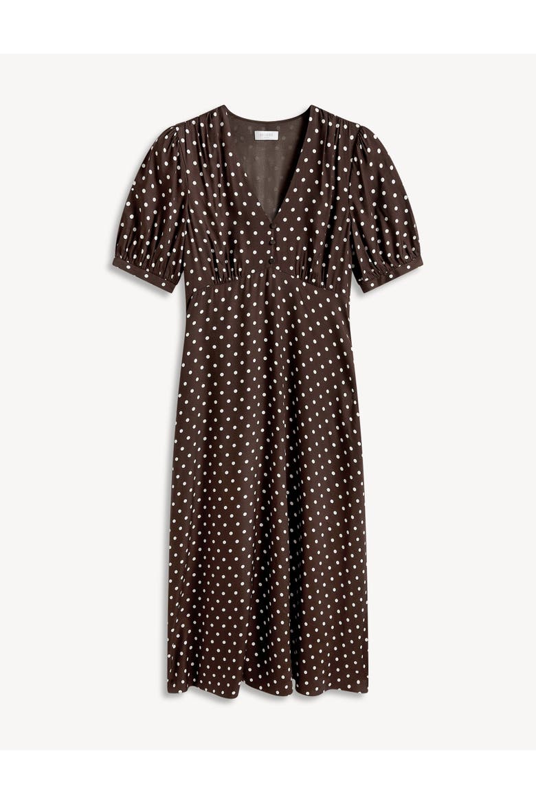 Freya Polka Dot Silk Midi Dress