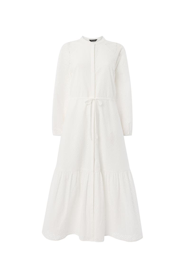 Long Sleeve Broderie Midi Dress