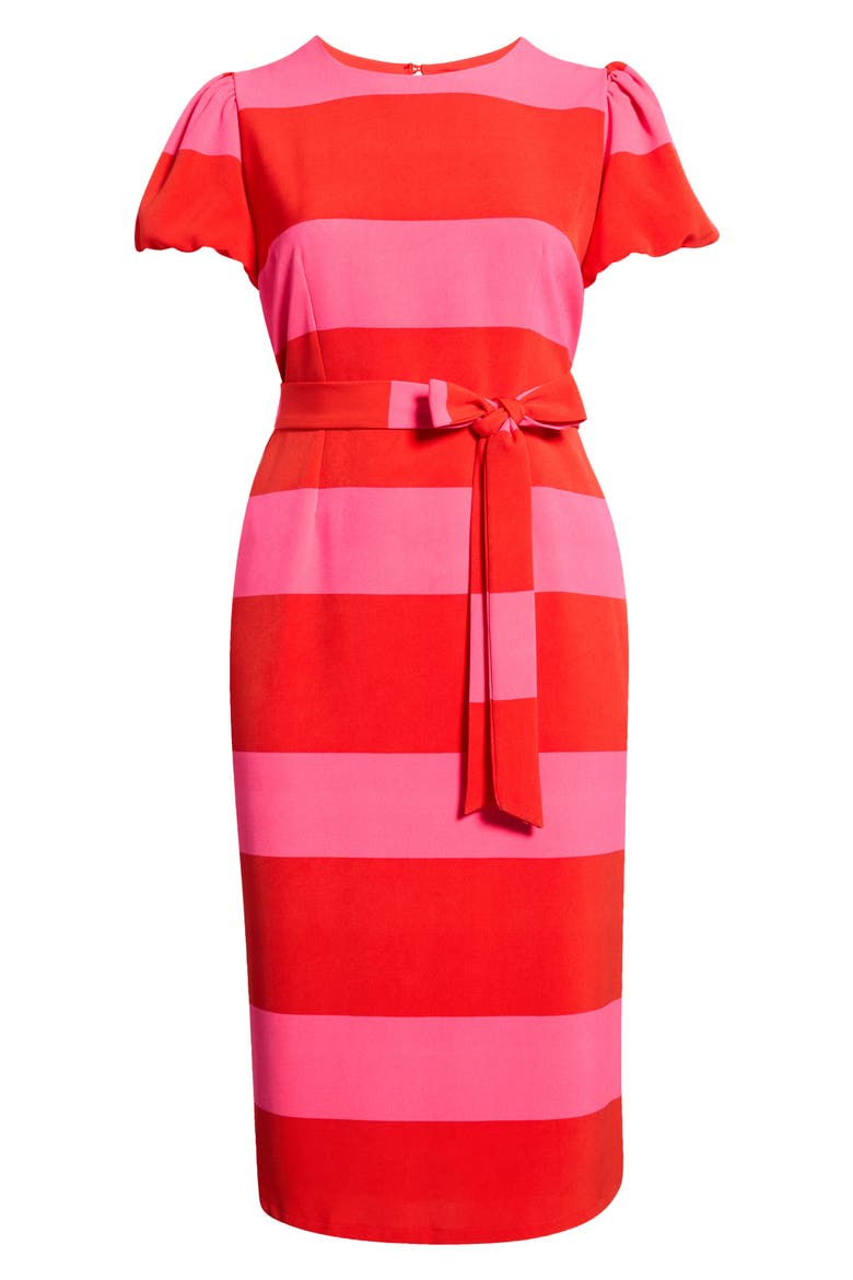 Lolli Stripe Senidy Puff Sleeve Midi Dress