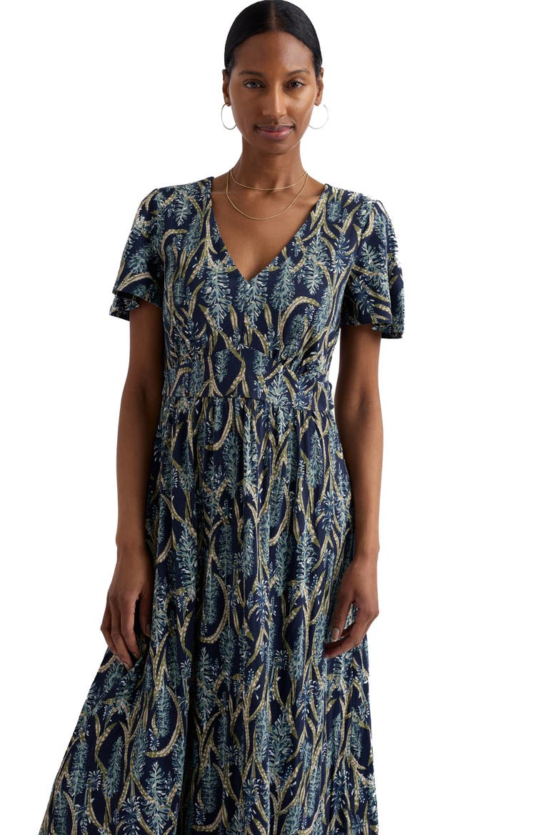 Chateaux Floral Organic Cotton Midi Dress