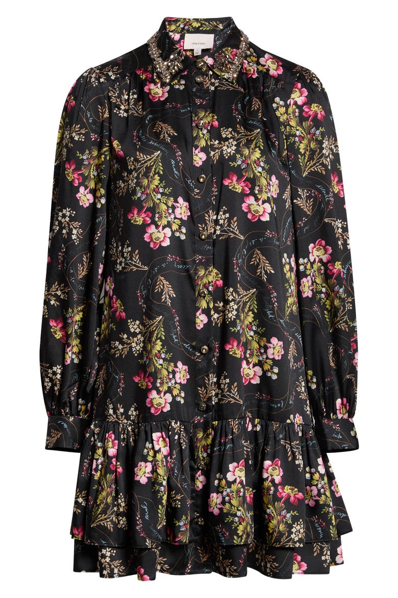 Love Letter Emilienne Embellished Floral Minidress