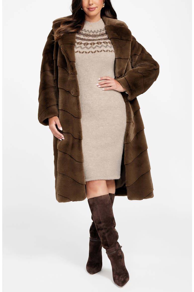 Akila Jacquard Detail Long Sleeve Sweater Dress