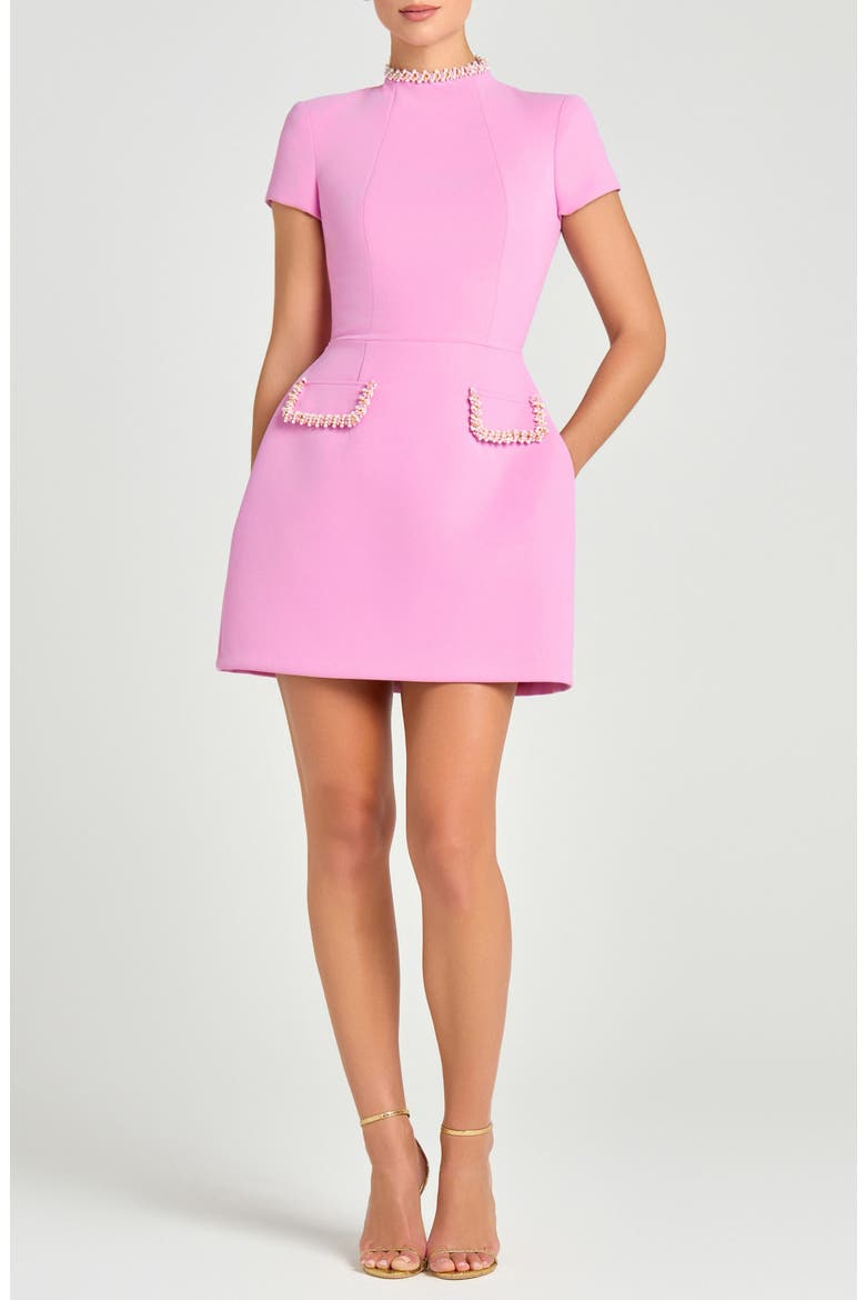 Simone Embellished Funnel Neck Minidress