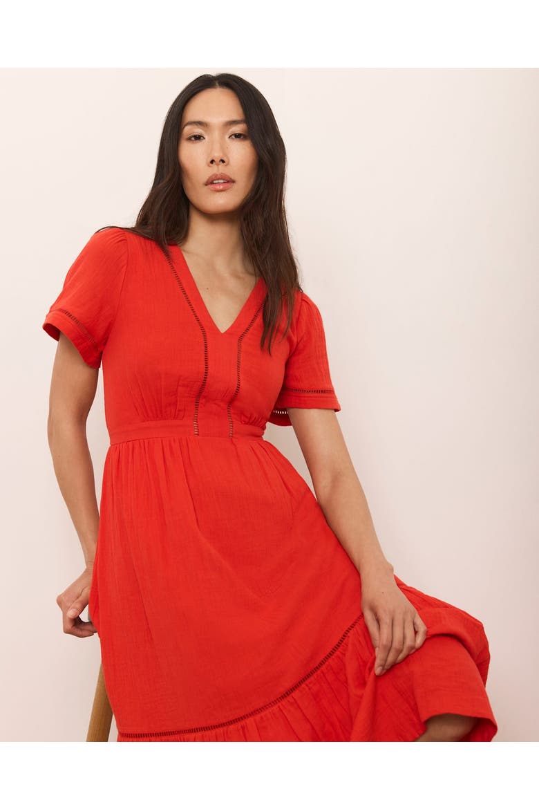 Cotton Cheesecloth Midi Dress