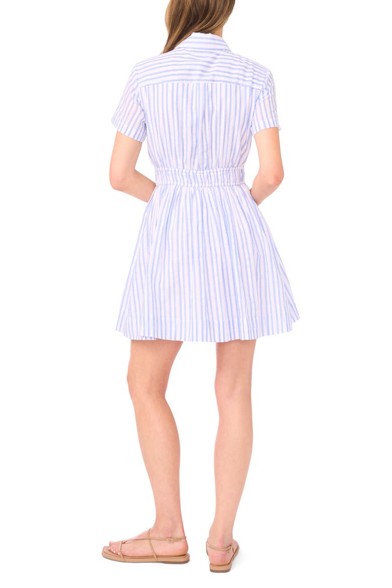 Prentiss Tie Waist Cotton Mini Shirtdress