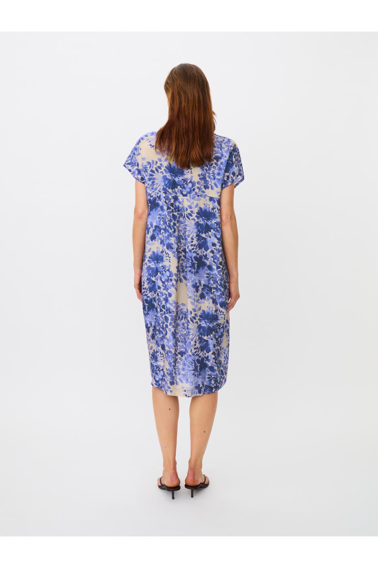 MaOdetto V-Neck Floral Midi Tunic Dress