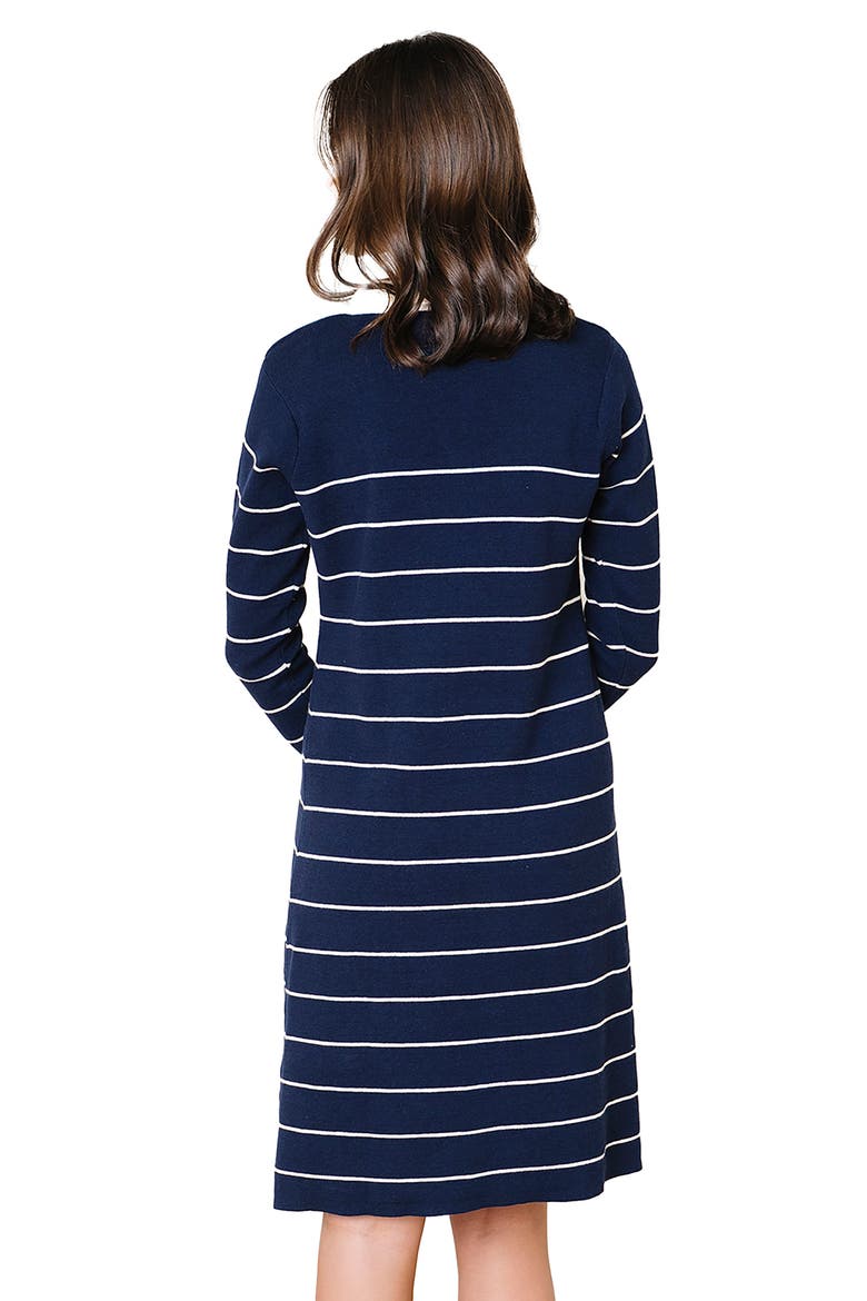 Organic Long Sleeve Collared Sweater Dress