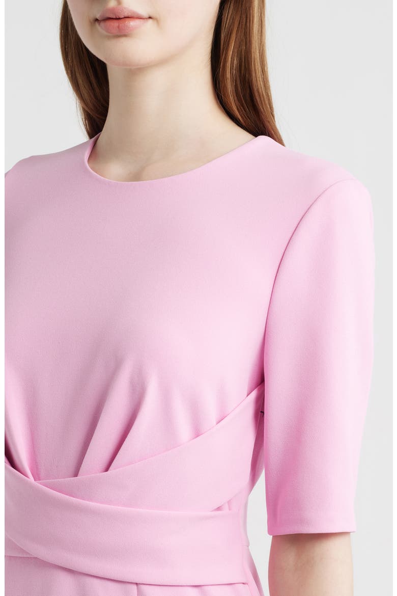 Wrap Overlay Sheath Dress
