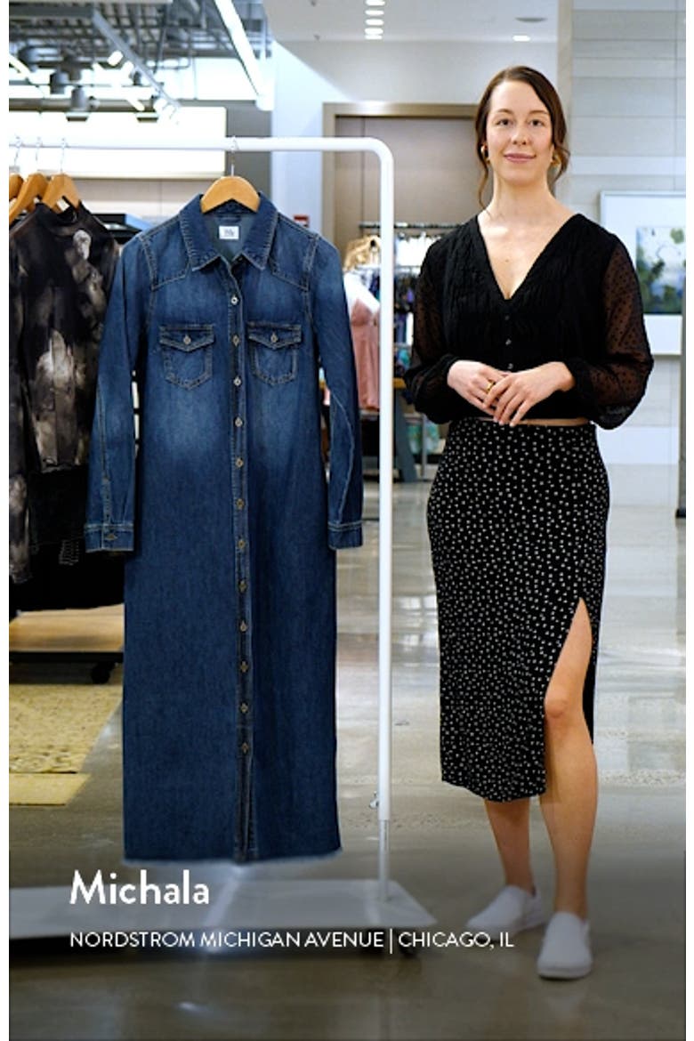 Long Sleeve Denim Maxi Shirtdress