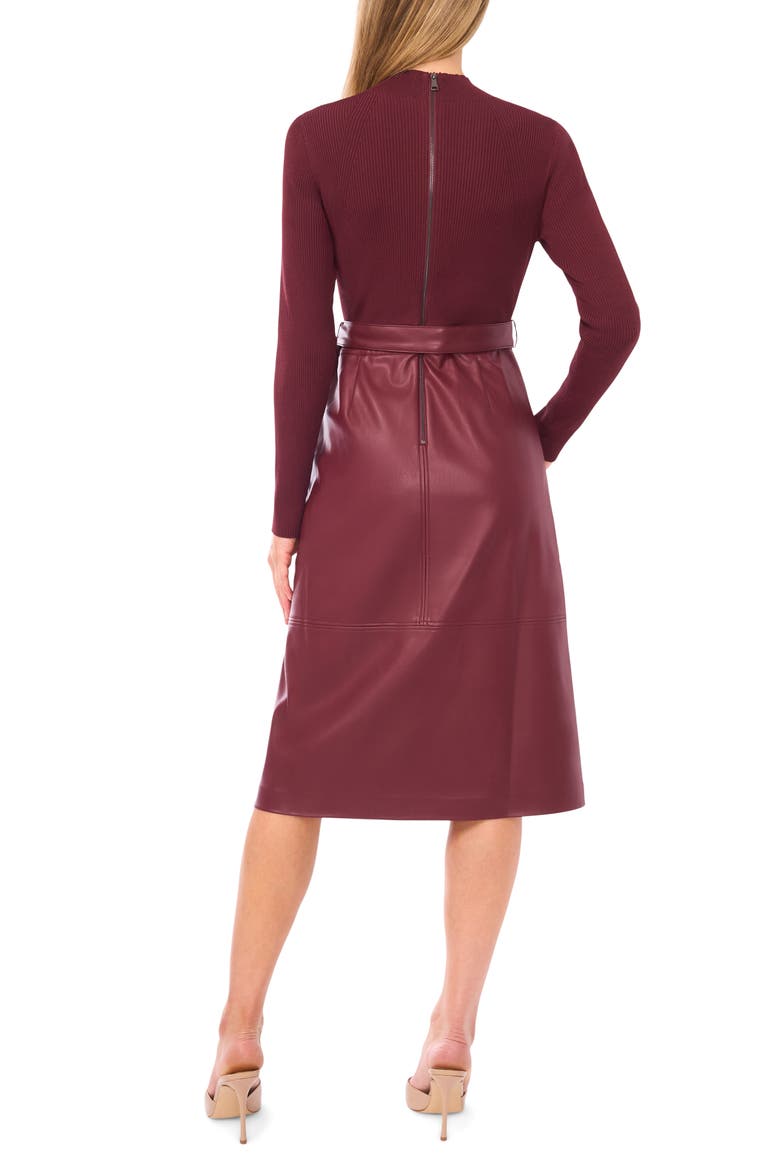 Mixed Media Long Sleeve Dress