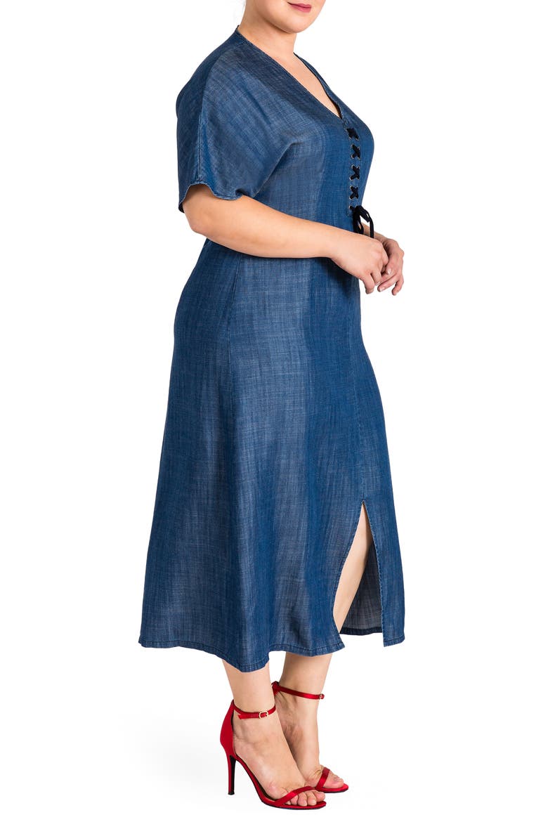 Meme Chambray Midi Dress