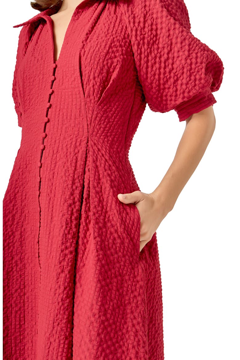 Button Front Maxi Dress