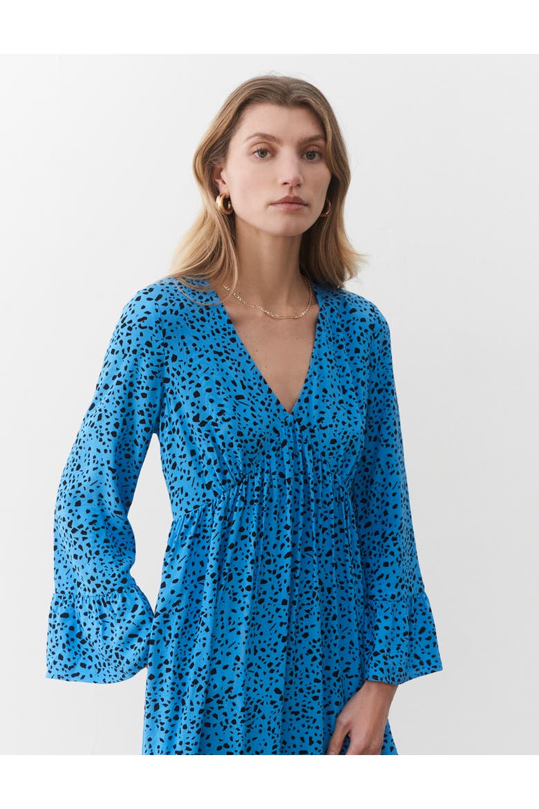 Laura V-Neck Animal Print Midi Dress
