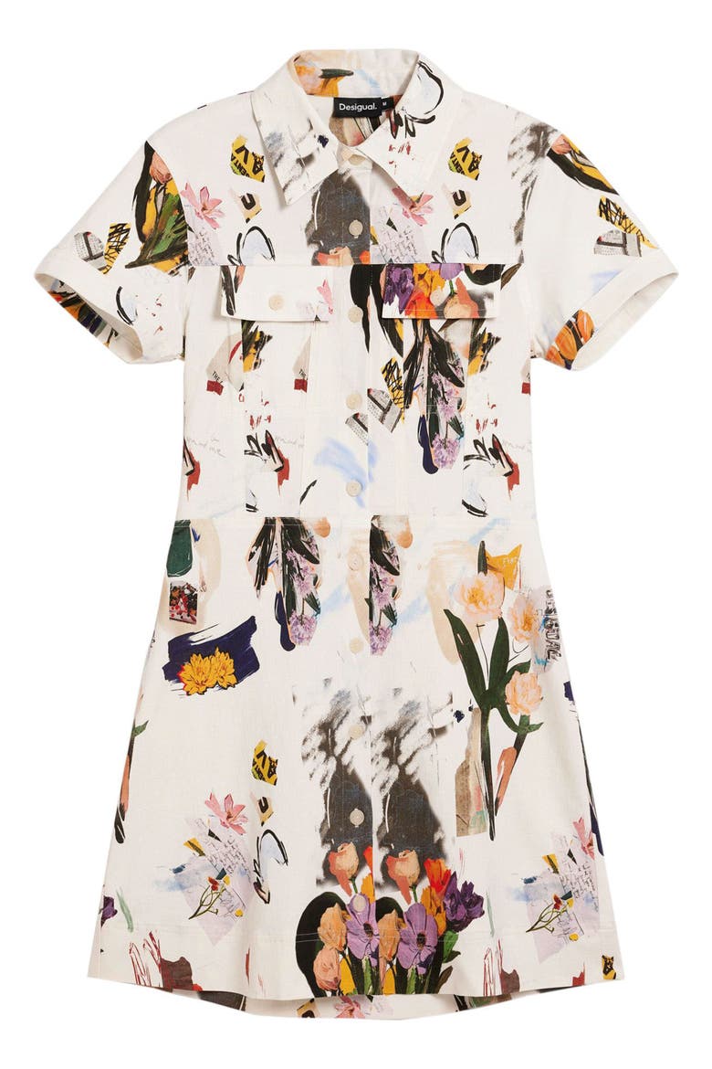 Printed Mini Shirtdress