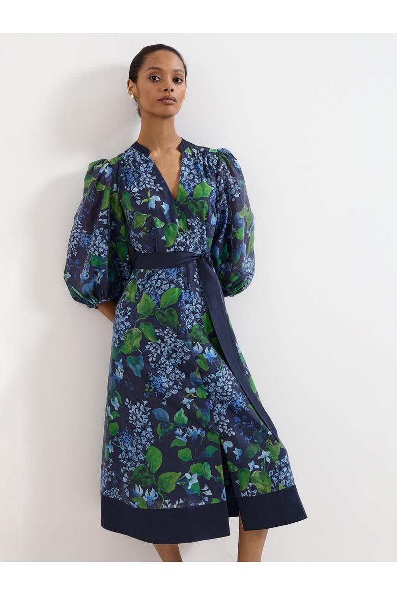 Nixie Printed Midi Wrap Dress