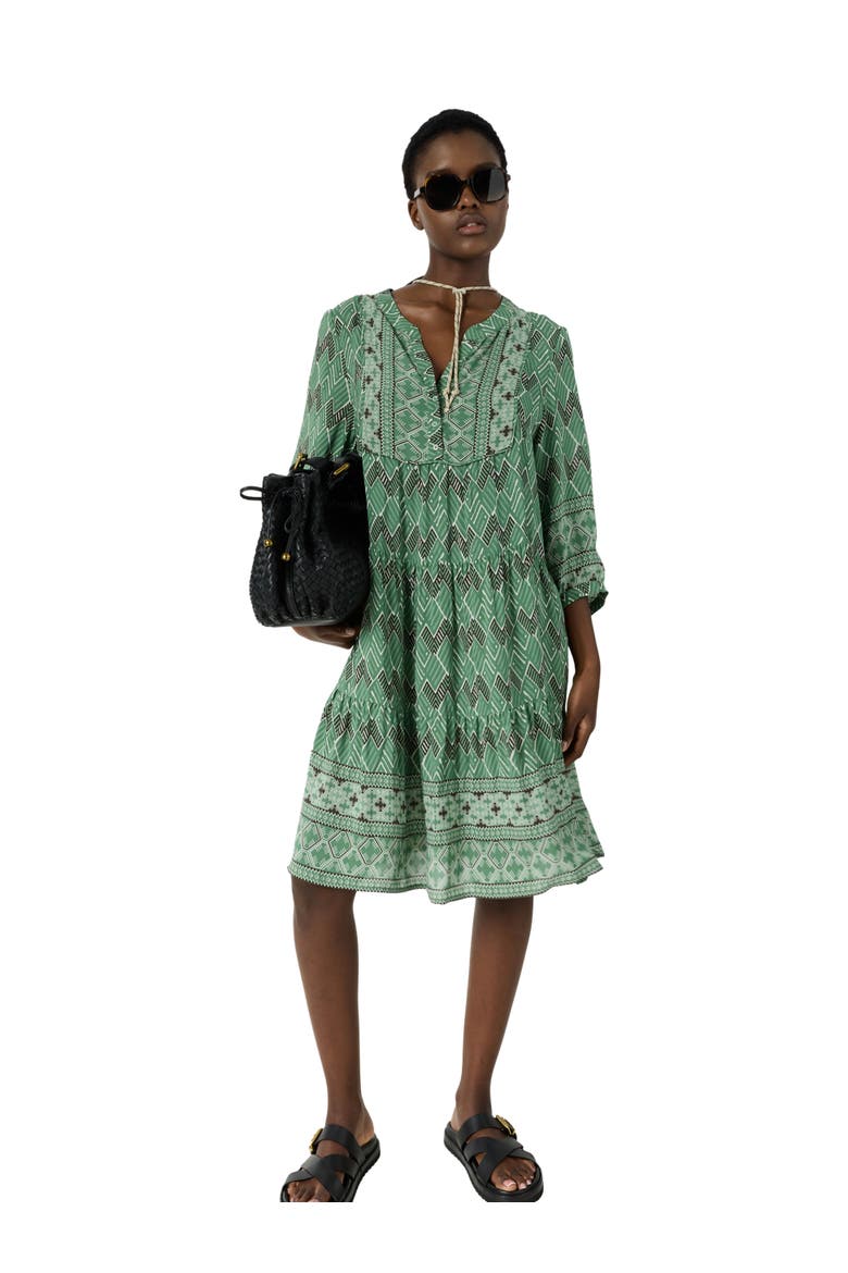 Rim Geometric Tunic Knee-Length Dress