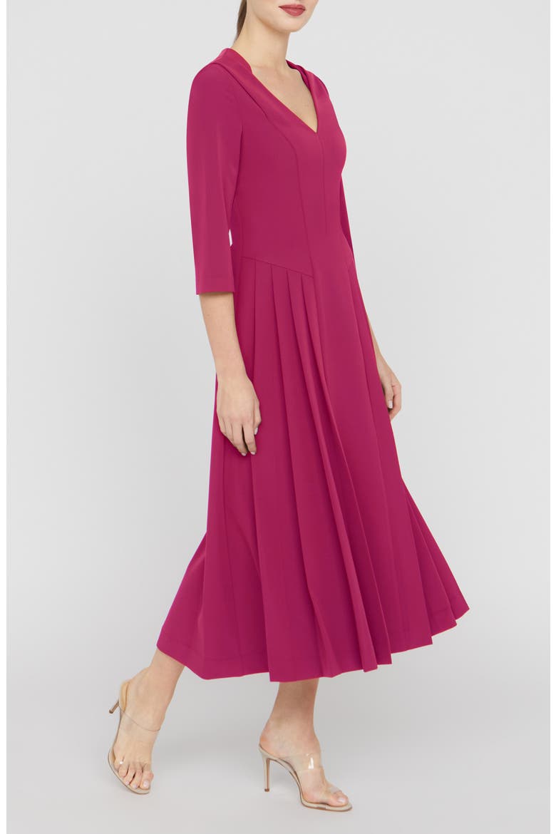 Enola Stretch Crepe Midi Cocktail Dress