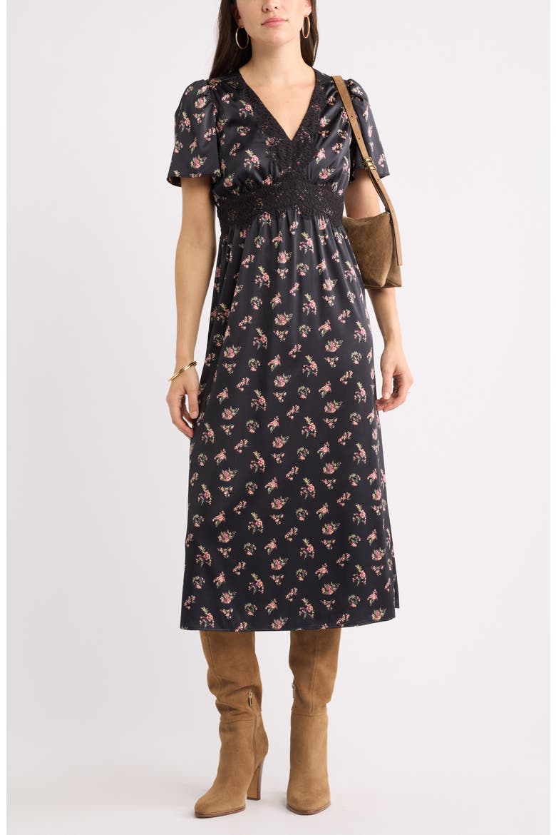 Puff Sleeve Midi Dress
