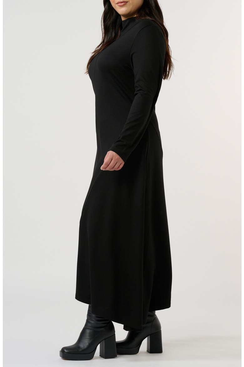 Abagail Asymmetric Hem Midi Sweater Dress