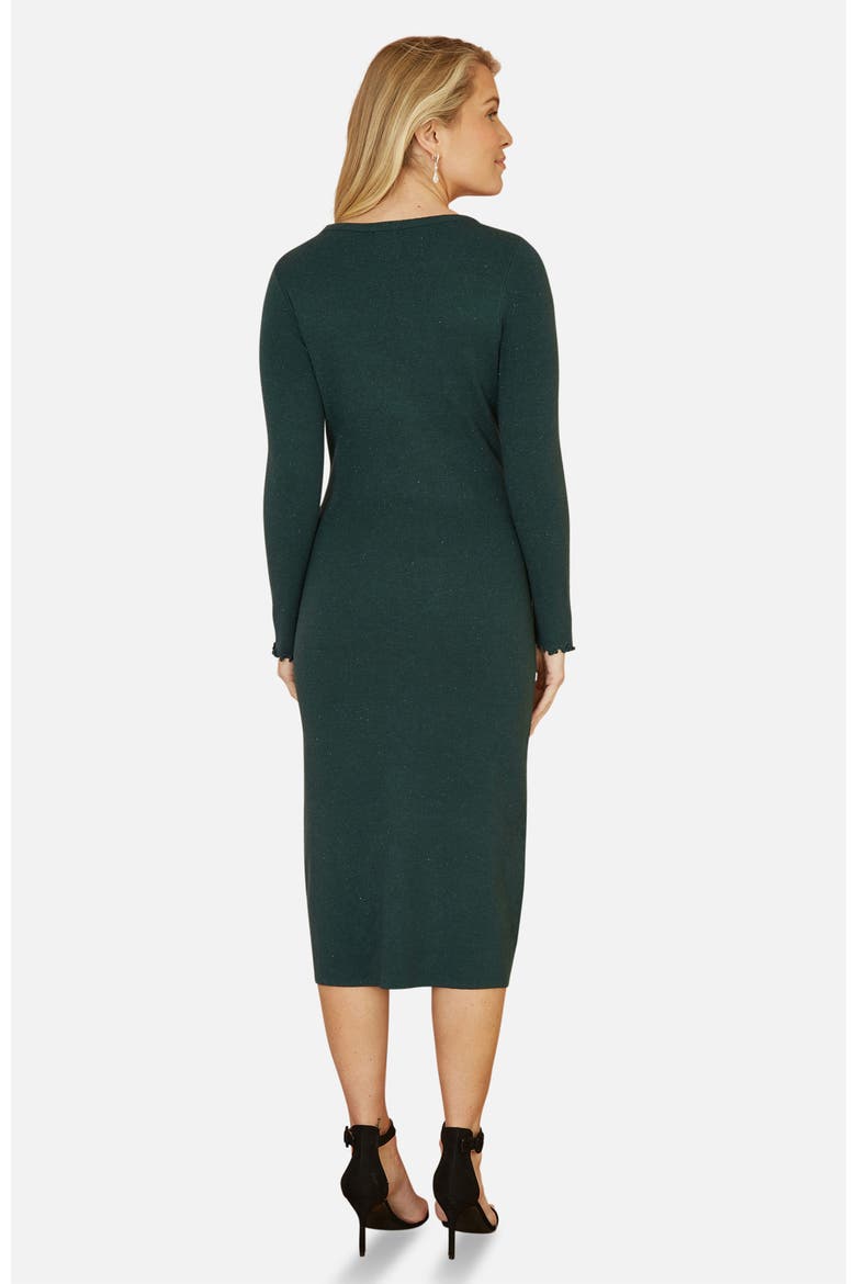 Luminous Sparkle Knit Midi Sweater Dress