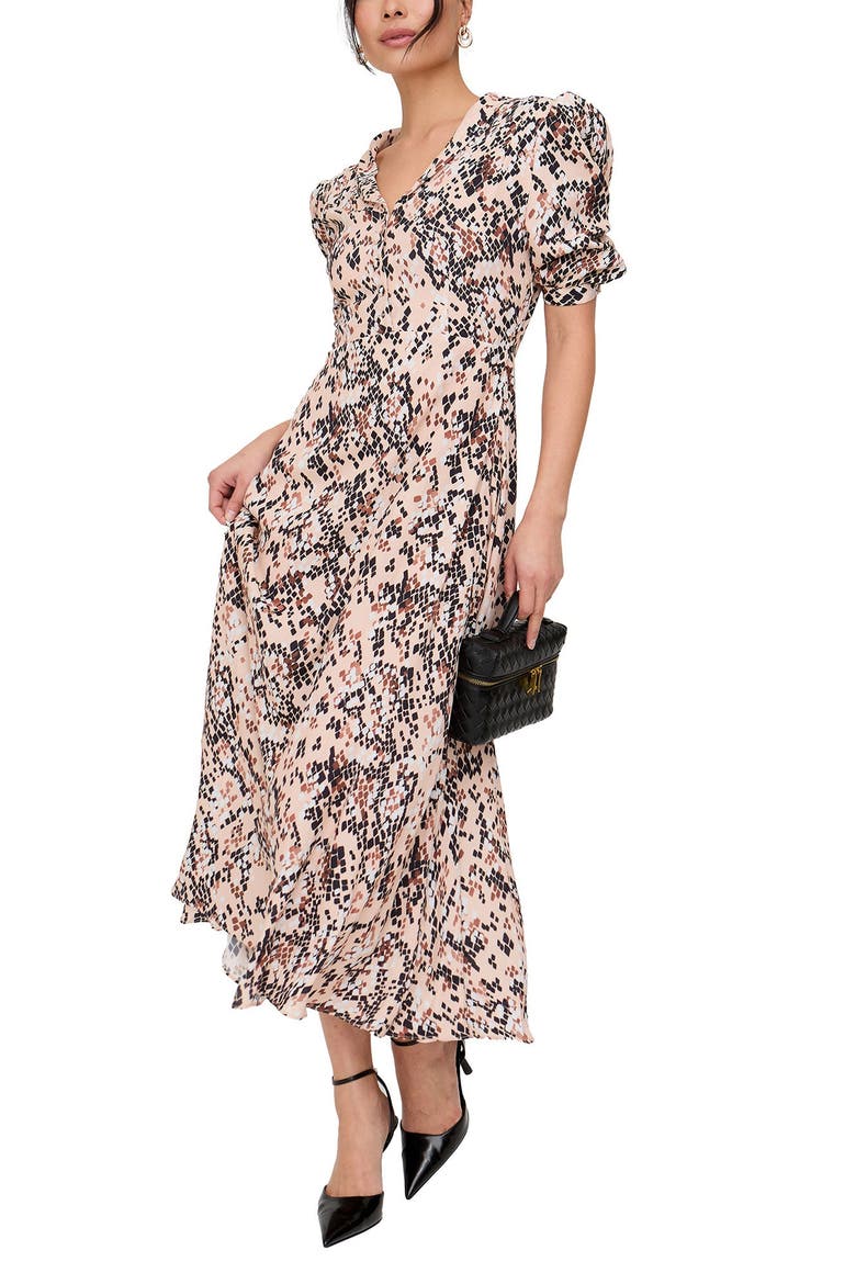 Julia Button Down Print Maxi Dress
