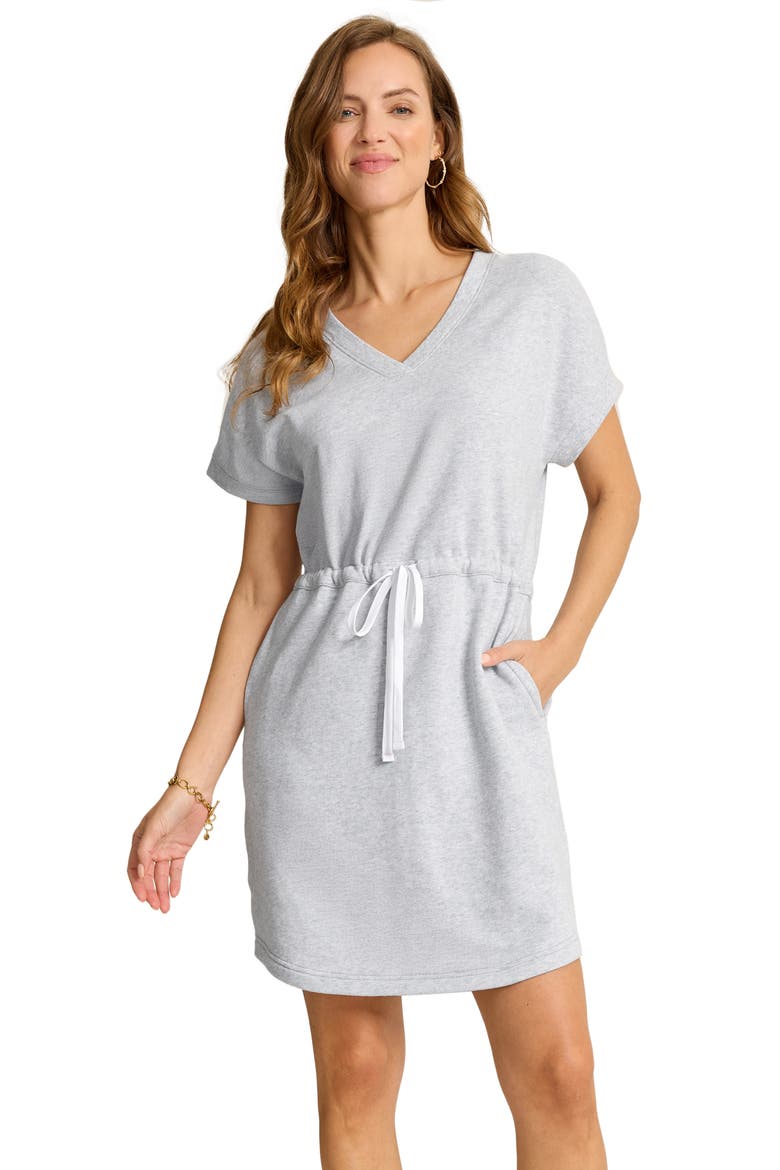 Marina del Mar Cotton Fleece V-Neck Dress